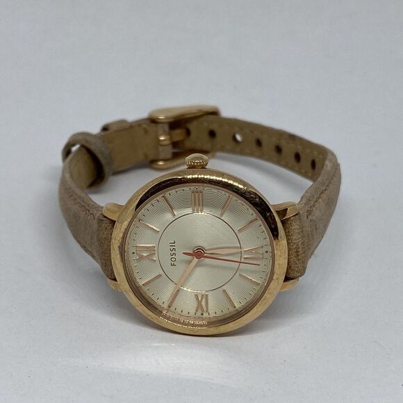 Fossil Jacqueline ES3802 Women's Beige Leather Analog Dial Quartz Watch JK869 - Picture 7 of 12